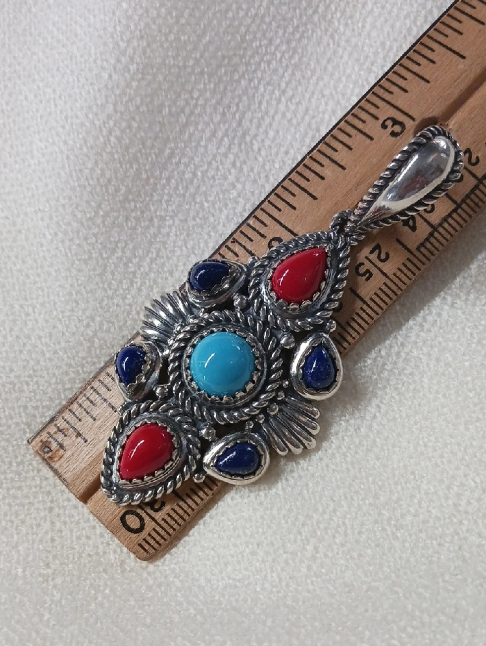 AMERICAN WEST 925 GEMSTONE PENDANT.